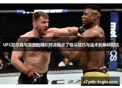 UFC尼尔森与温盾的精彩对决揭示了格斗技巧与战术的巅峰对抗